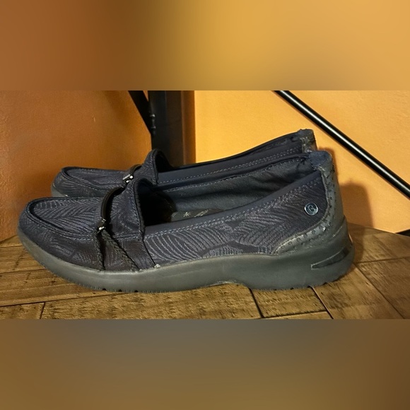 Bzees Abby Almond Toe Navy NAABYY Slip On Loafer Womens 8.5M Fabric Manmade - Picture 2 of 9